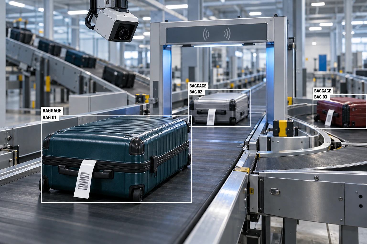 A connected baggage journey
